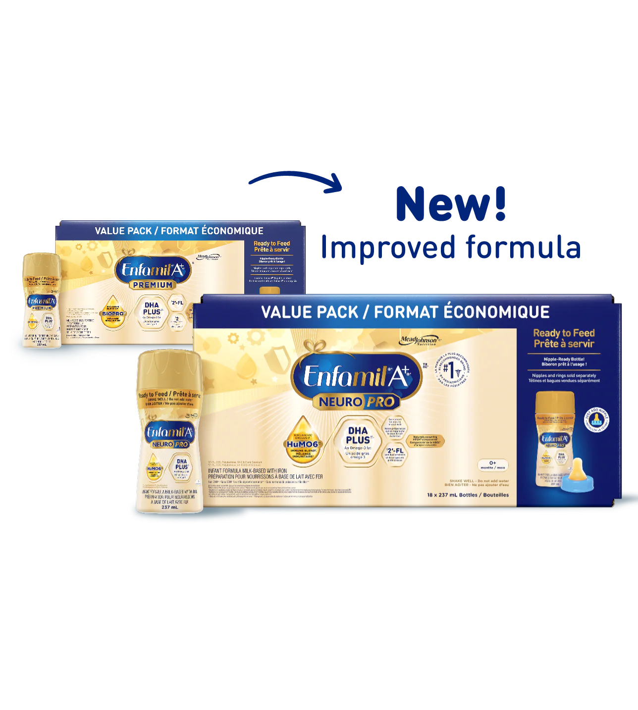 Enfamil A+ NeuroPro Infant Formula, Nipple-Ready to Feed Bottles - Image 5