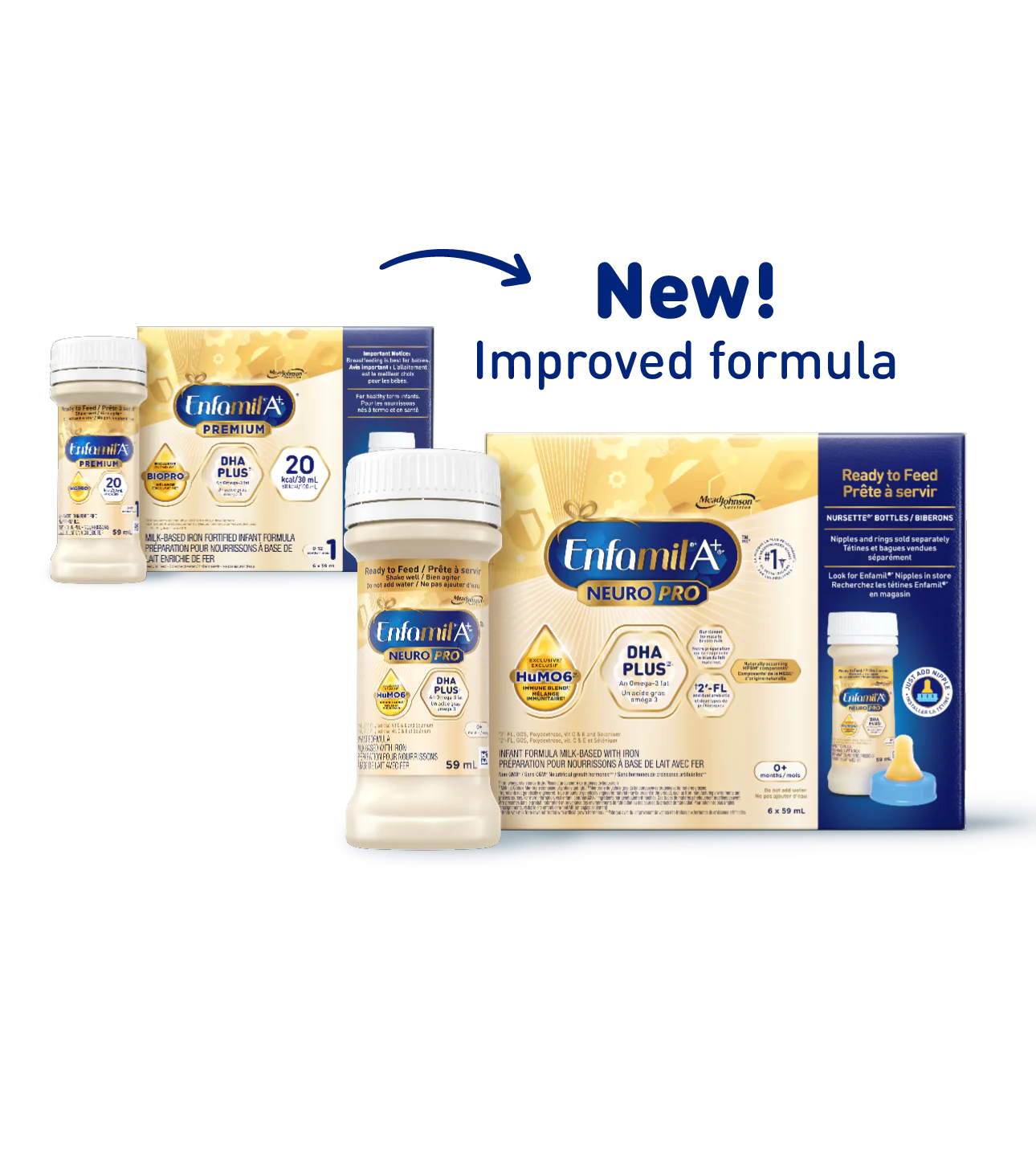 Enfamil A+ NeuroPro Infant Formula, Ready to Feed Nursette Bottles - Image 3