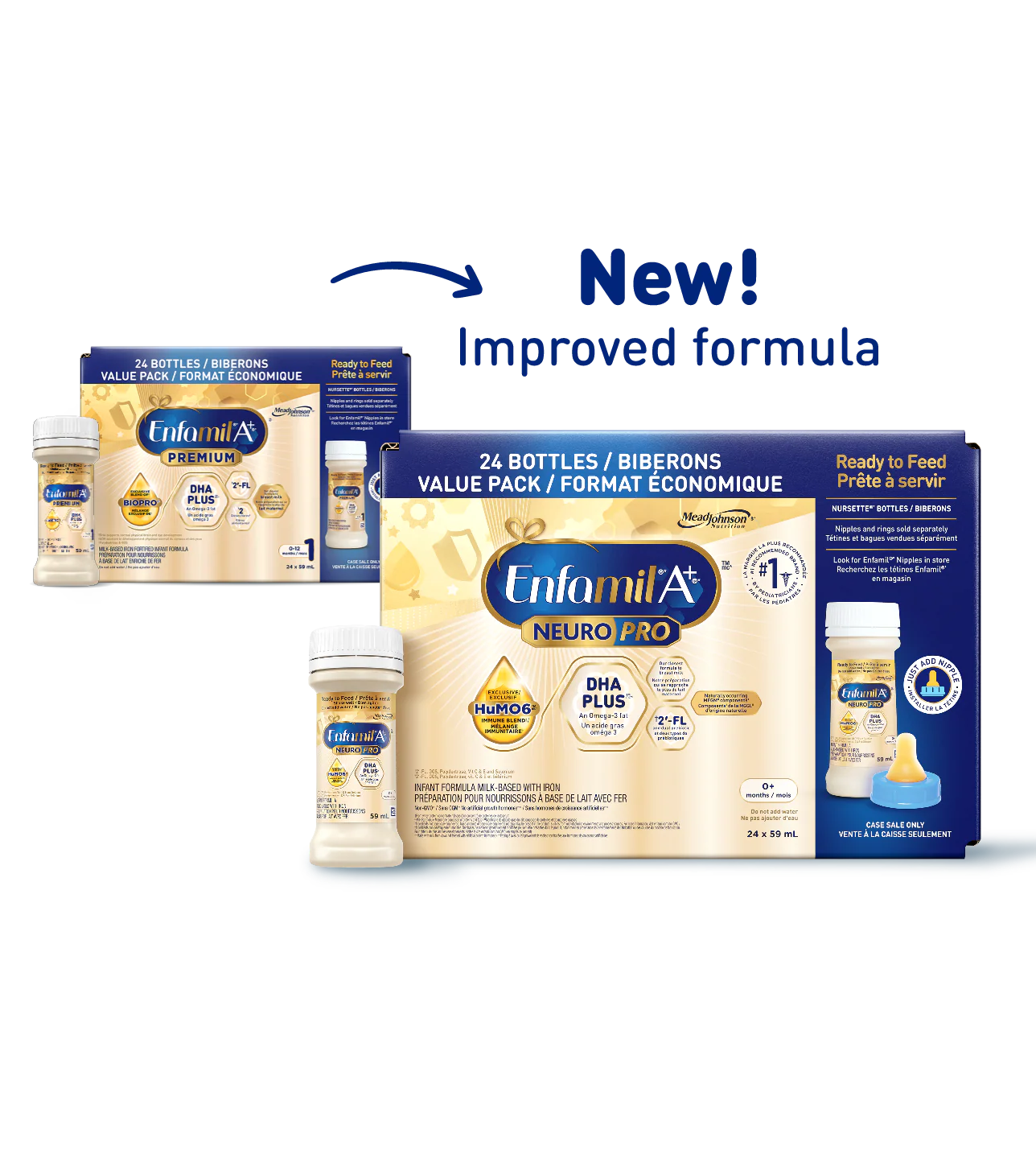 Enfamil A+ NeuroPro Infant Formula, Ready to Feed Nursette Bottles - Image 5